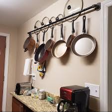 Kitchen Pots And Pans Hanging Wall Storage Hanging Rack Etsy In 2020 Kitchen Wall Storage Kitchen Containers Pan Storage Diy