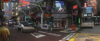 Maciej Kuciara Ghost In The Shell Concept Art Cyberpunk City