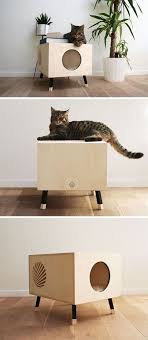 This Minimalist Modern Cat Bed Doubles As A Functional Side Table Modern Cat Bed Diy Furniture Pet Furniture