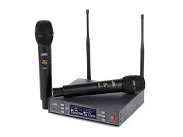 Stage Right by Monoprice 200-Channel UHF Dual Handheld Wireless Microphones  System - Monoprice.com