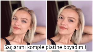 Evde Platin Sarisi Sac Boyama Evde Sari Sac Boyama Sari Sac Dip Boyasi Bebek Sarisi Youtube