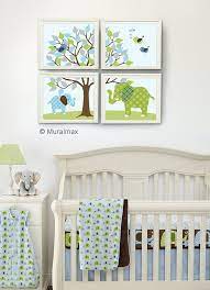 Elephant Nursery Blue And Green Baby Boy Room Nursery By Muralmax Elephantnursery Babyboynursery Gre Baby Boy Room Nursery Elephant Nursery Baby Boy Rooms