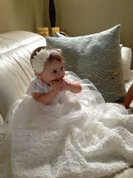 Off White Rosette Christening Gown Baptism Gown Dedication 0 3 Months 3 6 Months 6 9 Months 9 12 Mo Christening Gowns Baby Christening Gowns Baby Baptism