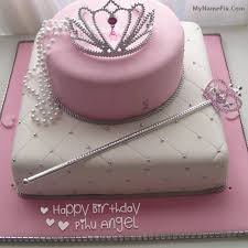 Birthday Cake Images With Name Angel Check This Out Friends I Have Written Pihu Angel On This Beautiful Image I Hope You Will Like It Princess Birthday Cake Birthday Cake Girls Cake Name