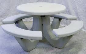 Shop picnic tables at acehardware.com and get free store pickup at your neighborhood ace. Round 4 Seat Patio Table All Smooth Ready For Painting Dominion Precast