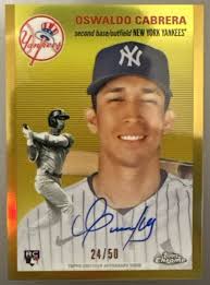 2023 Topps Chrome Platinum Anniversary Oswaldo Cabrera Auto /50