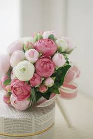 シルクフラワーで作るウェディングブーケ ラナンキュラス feuilleフイユ ウェディングブーケ ブーケ ブーケ ピンク