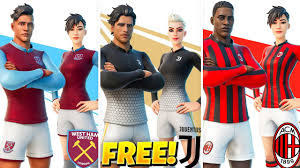 Did you hear about the new soccer skins coming in fortnite! New Free Football Skins Pele Cup Juventus Ac Milan Manchester City Youtube
