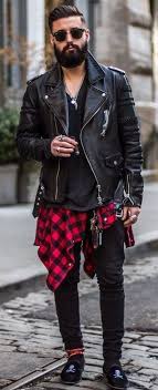 All About The Flannel Shirts Leather Jeans Men Leather Jacket Men Shirt Around Waist