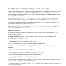 Duties may vary from time to time without 354941929 Tempest Brewing Co Sales Manager Job Description Pdf Docdroid