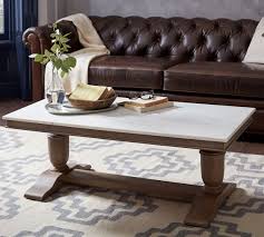 Alexandra 48 Rectangular Marble Coffee Table In 2020 Coffee Table Pottery Barn Marble Round Coffee Table Rectangular Coffee Table