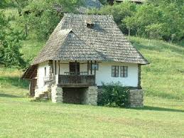 Manzara Eski Ve Tas Evler Panosundaki Pin