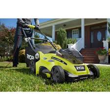 Get the best deals on ryobi battery lawnmowers. Ryobi P1102a 16 In One 18volt Lithiumion Hybrid Cordless Or Corded Lawn Mower Battery And Charger Not Incl Lawn Mower Battery Push Lawn Mower Mowers For Sale