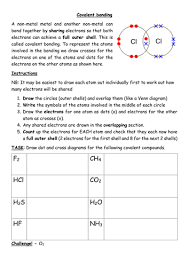 This pictures shows examples of chemical bonding using lewis dot notation. 33 Covalent Bonding Worksheet Answers Worksheet Project List