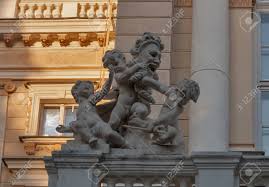 Cherub Statue On The Odessa National Academic Theater Of Opera And ...