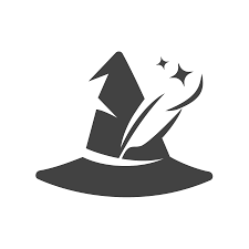 Wizard Hat And Feather Logo Design By Unipen Selected For Logolounge Book 11 Logos Logo Wizard Hat Feather Ma Fantasy Logo Magic Logo Design Magic Logo
