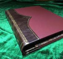 Hand-bound leather iPad cover with curved shape