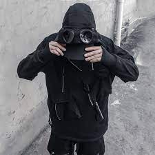 Techwear Hoodie W/sunglasses Cyberpunk Multi-pocket - Etsy