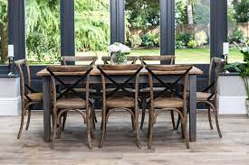 In this dining space by lance thomas of room service, a round table was placed in the centre, surrounded by upholstered chairs that tuck neatly under. Shabby Chic Dining Table Peppermill Interiors