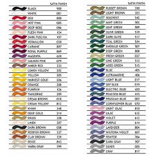 Simthread Colours In 61 Brother Colors Actual Thread Charts