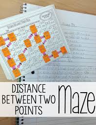 My Geometry Students Loved This This Maze Worksheet Was The Perfect Secondary Math Activity F Distance Formula Geometry Worksheets 8th Grade Math Worksheets