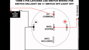 How to wire 12v camper lights to a battery. 19mm Led Latching Switch Wiring Diagram Youtube