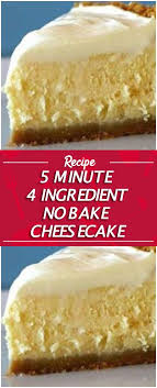 5 Minute 4 Ingredient No Bake Cheesecake Quick Family Recipes Easy Cheesecake Recipes Milk Recipes Dessert Cream Cheese Recipes Dessert