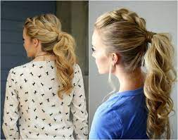 Seitenzopf Oben Geflochten Pferdeschwanz Schnelle Sportfrisuren Frisuren Hairstyle Sports Sportfrisuren Langhaarfrisuren Pferdeschwanz Geflochten
