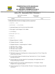 Check spelling or type a new query. Soal Uts Matematika Kelas 4 Semester 1 Pdf