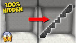 1 16 How To Make A Secret Staircase In Minecraft Great For Hidden Bases Youtube