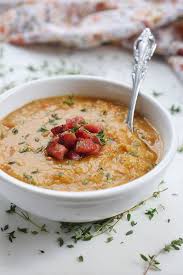 Ham And Lentil Soup By Ashley Of Myheartbeets Com Ham And Lentil Soup Lentil And Bacon Soup Lentil Soup Recipes