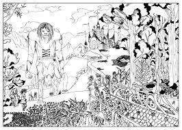 Twas the night before christmas giant coloring book. Terabithia Myths Legends Adult Coloring Pages