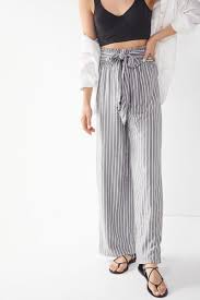 uo tie belt striped palazzo pant striped palazzo pants fashion clothes women summer fashion outfits