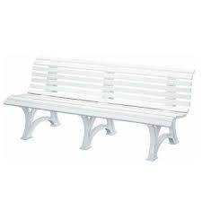 Banc De Jardin Blanc En Resine Pvc Modele Neptune L 200 X P 64 X H 80 Cm Achat Vente Banc D Exterieur Banc De Jardin Blanc En Res Cdiscount