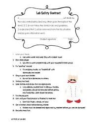 Food Lab Safety Contract Lab Safety Food Lab Safety Contract