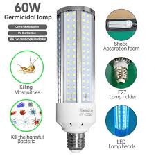 Uv 60w Uv Germicidal Light Led Uvc Light Bulb E27 Lamp Remote Virus Mite Bacteria And Coronavirus Theviralshield Com