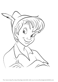 Learn How To Draw Peter Pan Face Peter Pan Step By Step Drawing Tutorials Peter Pan Drawing Drawings Peter Pan
