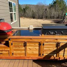 The griddle can be used on any cooktop or outdoor grill, but it may not work well on induction because. Kamado Grill Blackstone Griddle Table Ryobi Nation Projects
