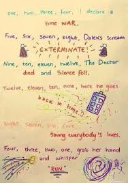 One Two Three Four Five Six Seven Eight Nine Ten Eleven One Two Three Four Five Six Seven Eight Nine Ten Eleven Twelve Doctor Who Funny Doctor Who Poem Doctor Who