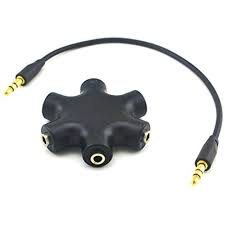 3 5mm Headphone Jack Splitter 3 5 Audio Way 6 Port Female Connector Adapter Plug Onelinkmore Headphone Adapter Plug Adapter