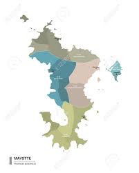 Mayotte is part of the comoros archipelago, located in the northern mozambique channel in the indian ocean off the coast. Mayotte Higt Detailed Map With Subdivisions Administrative Map Of Mayotte With Districts And Cities Name Colored By States And Administrative Districts Vector Illustration With Editable And Labelled Layers Royalty Free Cliparts Vectors