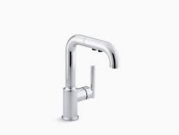 Maybe you would like to learn more about one of these? K 7506 Purist Single Handle Pull Out Spray Bar Sink Faucet Kohler