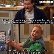 Berta Gives Charlie Some Advice Two Half Men Tv Shows Funny Half Man