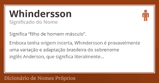 O youtuber falou pelas redes sociais sobre o nascimento de seu primeiro filho e postou uma foto segurando a. Significado Do Nome Whindersson Dicionario De Nomes Proprios