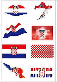 Es findet in der stadt sinj am ersten sonntag im august statt. Newin Star Vorubergehende Tattoos National Aufkleber Tattoo Aufkleber Flagge National Fur Gesicht Fur Fussball Fanatiker Des Partei Kroatien 8pcs Amazon De Sport Freizeit