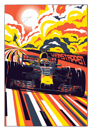 A4 & a3 prints are printed on high quality 350gsm silk paper and packed in a ce Limited Edition Screen Print Vector Poster Art Of Max Verstappen And Redbull Racing F1 Team Posterspy