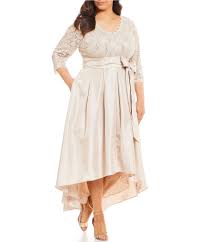 Shop For Jessica Howard Plus Size Lace Bodice Hi Low Ballgown At Dillards C Plus Size Wedding Guest Dresses Plus Size Formal Dresses Dillards Plus Size Dresses