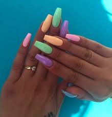 Pin Tumblr Champagnemisha Summer Nails Pastel Nails Rainbow Nails