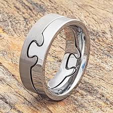 A matching promise ring at a reasonable price is worth of a precious gift. Tungsten Puzzle Ring Two Tone Ring Interlocking Ring Band Etsy Promise Rings For Guys Promise Rings For Couples Mens Rings Fashion