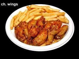 Chicken Wings Plate Mediterranean Delight Homemade Fried Chicken Food Chicken Wings